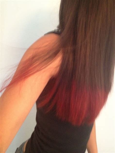 Red Dip Dye Long Hair Styles Hair Styles Beauty