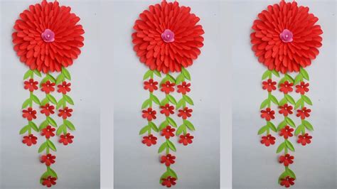 Diy Wall Hanging Idea How To Make Beautiful Flower Wall Hanging For