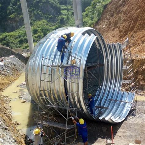 Culvert Assembled By Corrugated Galvanized Steel Plate