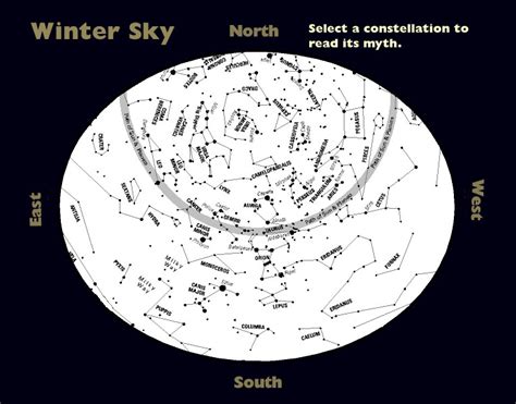 Winter Star Charts Find The Winter Constellations And Read Their Myths