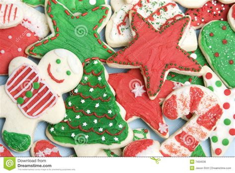 Baking cookies is one of our most beloved christmas traditions: Frosted Christmas Cookies stock photo. Image of sugar ...