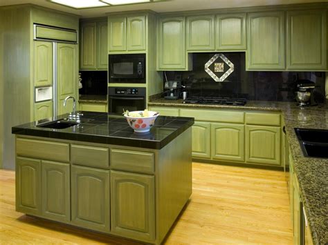 Related searches for painting kitchen cabinets green Green Kitchen Cabinets in Appealing Design for Modern ...