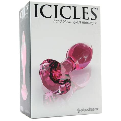 Icicles No Glass Diamond Anal Plug Pink Groove