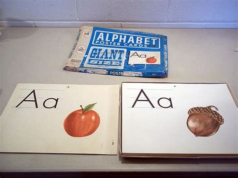 Vintage Alphabet Poster Cards Alphabet Letter Art 1963 Milton