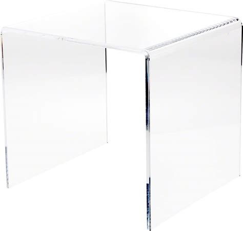 Plymor Clear Acrylic Beveled Square Display Riser 14 H X