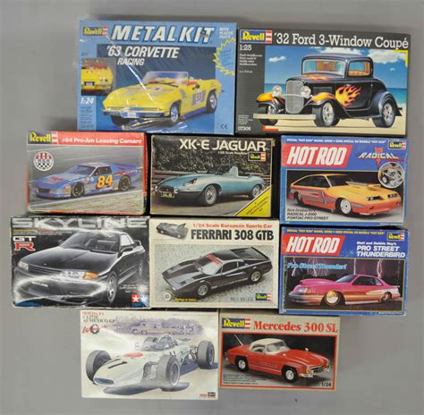 10 X Revell Plastic Car Model Kits All Boxed With Instructions And