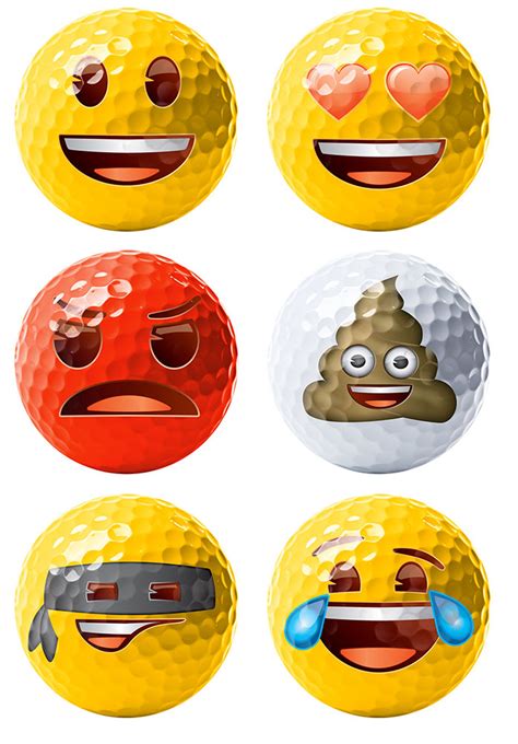 Emoji Golf Balls 6 Balls Golfonline