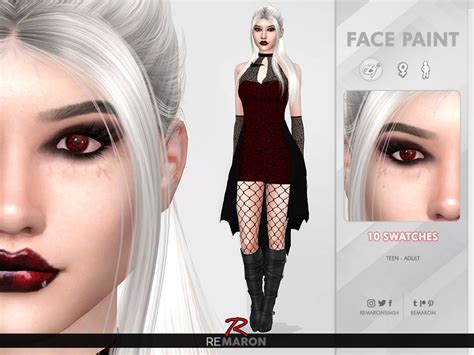 The Sims Resource Halloween Vampire Face Paint Collaboration Br