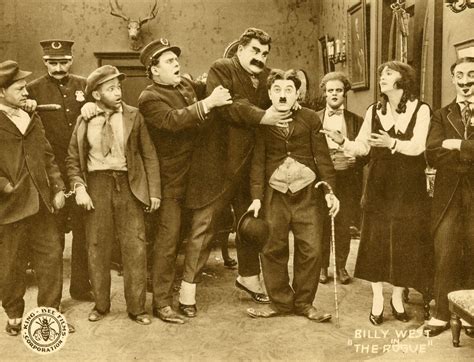 Eric Campbell Type Oliver Hardy Strangles Chaplin Impersonator Billy