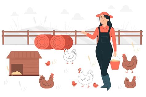 Chicken Farm Vectors And Illustrations For Free Download Freepik
