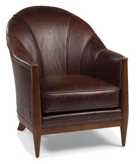 Round Back Wood Trimmed Barrel Chair Chair Fairfield Chair Accent