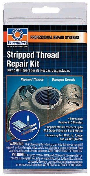 Is there a fix to this? $13.95 PERMATEX STRIPPED THREAD REPAIR KIT #728803
