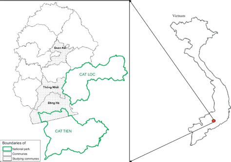 Location Of Cat Tien National Park And Surveyed Communes In South