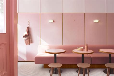 Pink Cafe Interior Design Cafe Design Interior Trend Pink Cafe