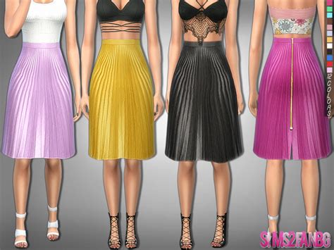 The Sims Resource 234 Pleated Skirt By Sims2fanbg • Sims 4 Downloads