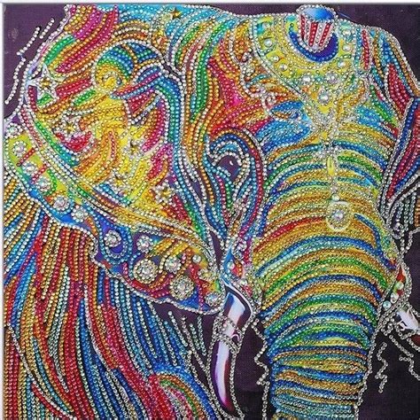 Special Shaped Animal Elephant Colors Diamond Painting Kit Diy