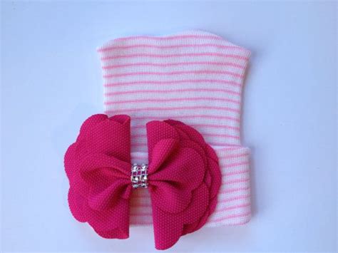 First Bow Newborn Hospital Hat First Bow Corduroy By Cradlecuties Bows
