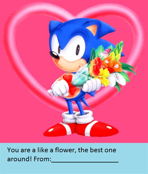 Sonic Card 1 Valentines Day Treats Valentine Day Crafts Hedgehog Art