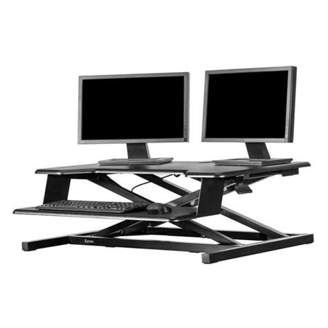 Kantek Desktop Riser Workstation Sit To Stand Black 53 Height X 35