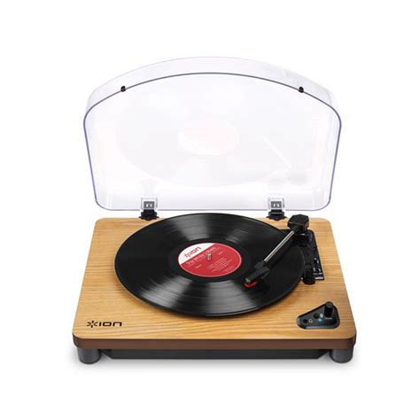 Ion Air Lp Wireless Streaming Turntable Natural Wood Finish