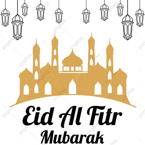 Eid Al Fitr 2023 White Transparent Eid Al Fitr Mubarak With Golden