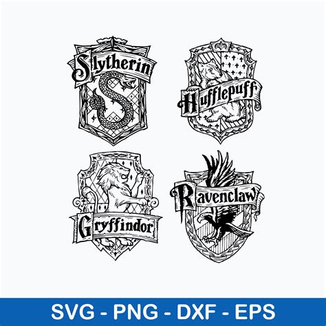 Hogwarts Houses Svg Wizardy House Classes Svg Bundle Harry Inspire