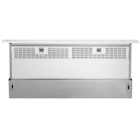 Downdraft vents can be installed with most gas and electric cooktops; Whirlpool Gold® 36-Inch Pop-Up Downdraft Vent System ...