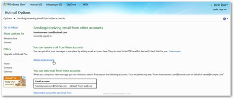 Send Or Receive Emails From Other Accounts Using Hotmail Windows Live