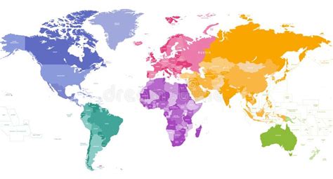 Continents Map Stock Illustrations 30004 Continents Map Stock