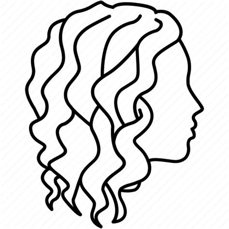 Curls Curly Cut Style Hair Long Spiral Icon