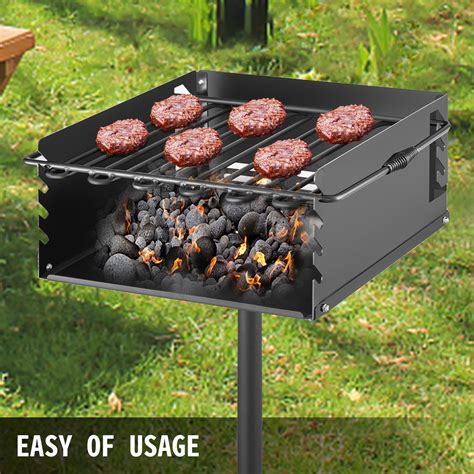 Heavy Duty Park Style Grill Large Charcoal Bbq Outdoor Cooking Wgrill