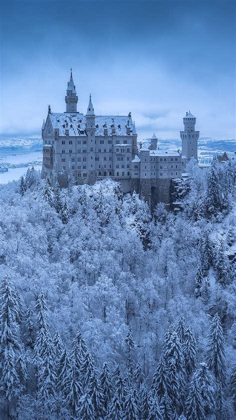 1080x1920 Neuschwanstein Castle In Winter Iphone 7 6s 6 Plus And