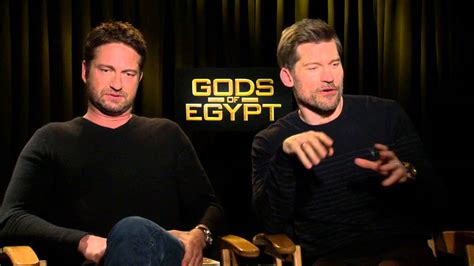 Gods Of Egypt Gerard Butler Set And Nikolaj Coster Waldau Horus Exclusive Interview Youtube