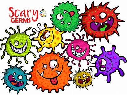 Germ Clipart Medical Scary Health Microscopic