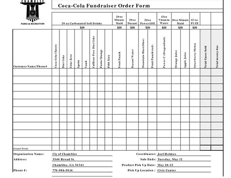 Fundraiser Order Form Templates Word Excel Pdf Formats