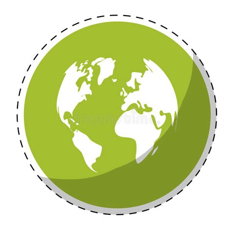 Green Planet Earth Icon Image Stock Illustration Illustration Of Recycle Support 84934377