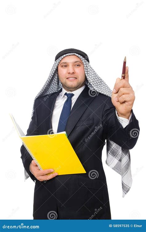 concept avec l homme arabe d isolement sur le blanc image stock image du carte diversité