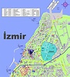 İzmir hotels and sightseeings map