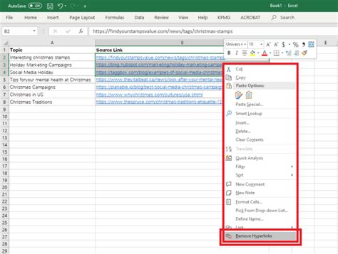 How To Remove Hyperlink In Excel