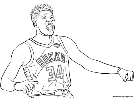 Basketball Player Giannis Antetokounmpo Coloring Pages Coloring Page Blog