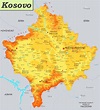 Physische landkarte von Kosovo