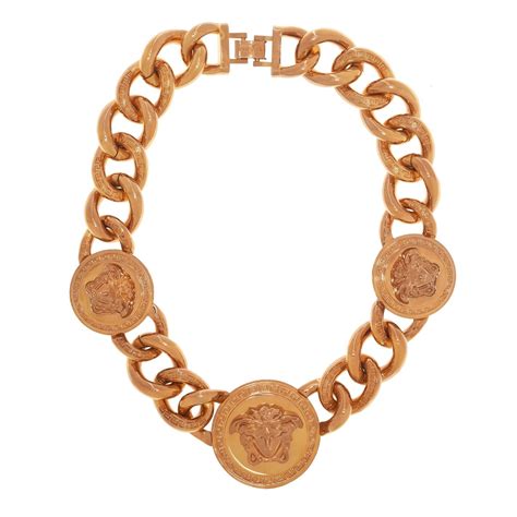 Versace Womens Medusa Chain Necklace Bracelets Flannels