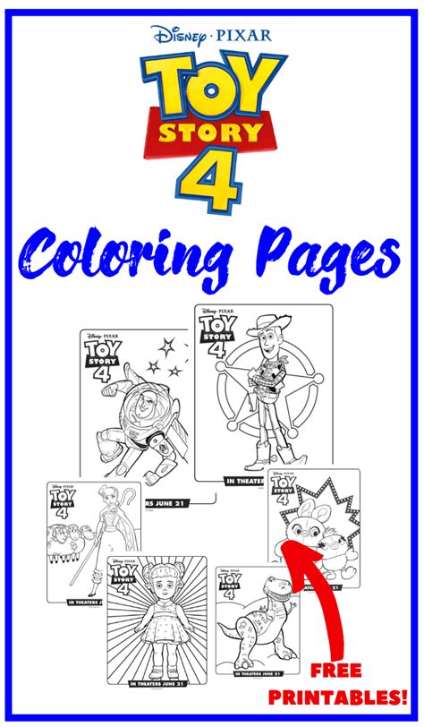Toy Story 4 Characters Coloring Pages or Coloring Sheets! Free printables!