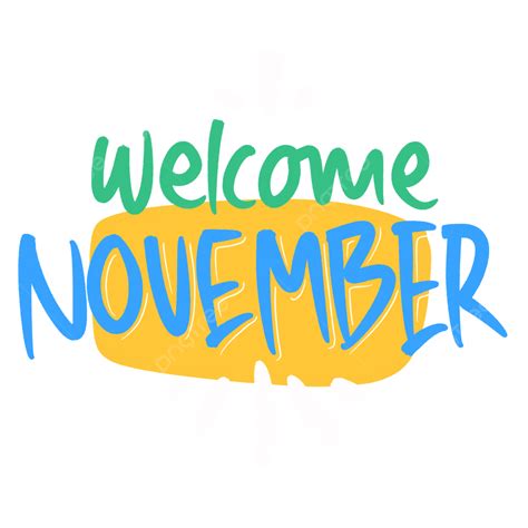 bienvenido noviembre png noviembre mes calendario png y psd para descargar gratis pngtree