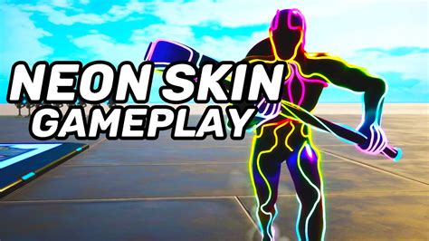 Leaked Neon Skin Gameplay Fortnite Leaks Youtube