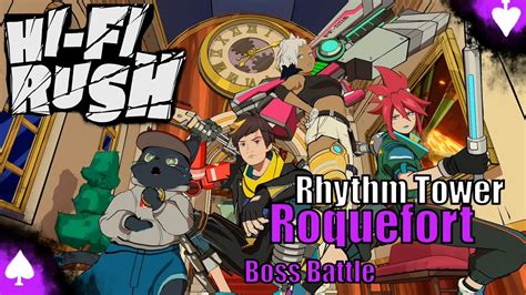 Hi Fi Rush Roquefort Boss Battle Rhythm Tower Floor 50 Youtube
