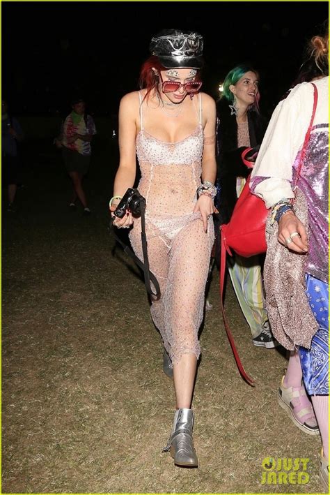 Bella Thorne Wears Completely Sheer Dress At Coachella Photo