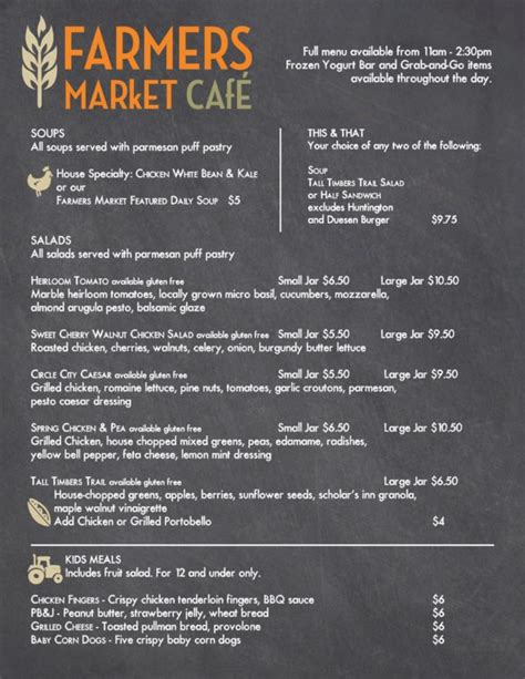 New Menu Items At The Ism Farmers Market Cafe Kahns Catering