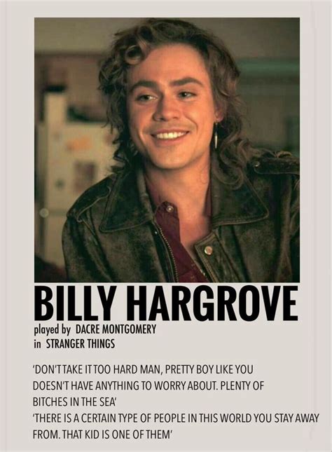 Billy Hargrove By Millie In 2021 Stranger Things Poster Film Posters