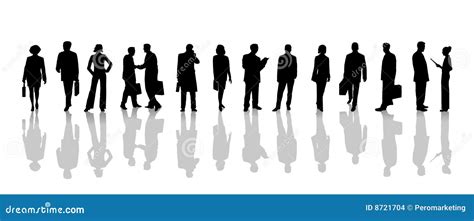 Set Of Business People Silhouettes Stock Illustration Illustration Of